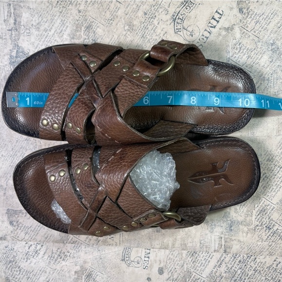 Frye Men Leather LudLow Slide Sandals Size 9 (10.24\